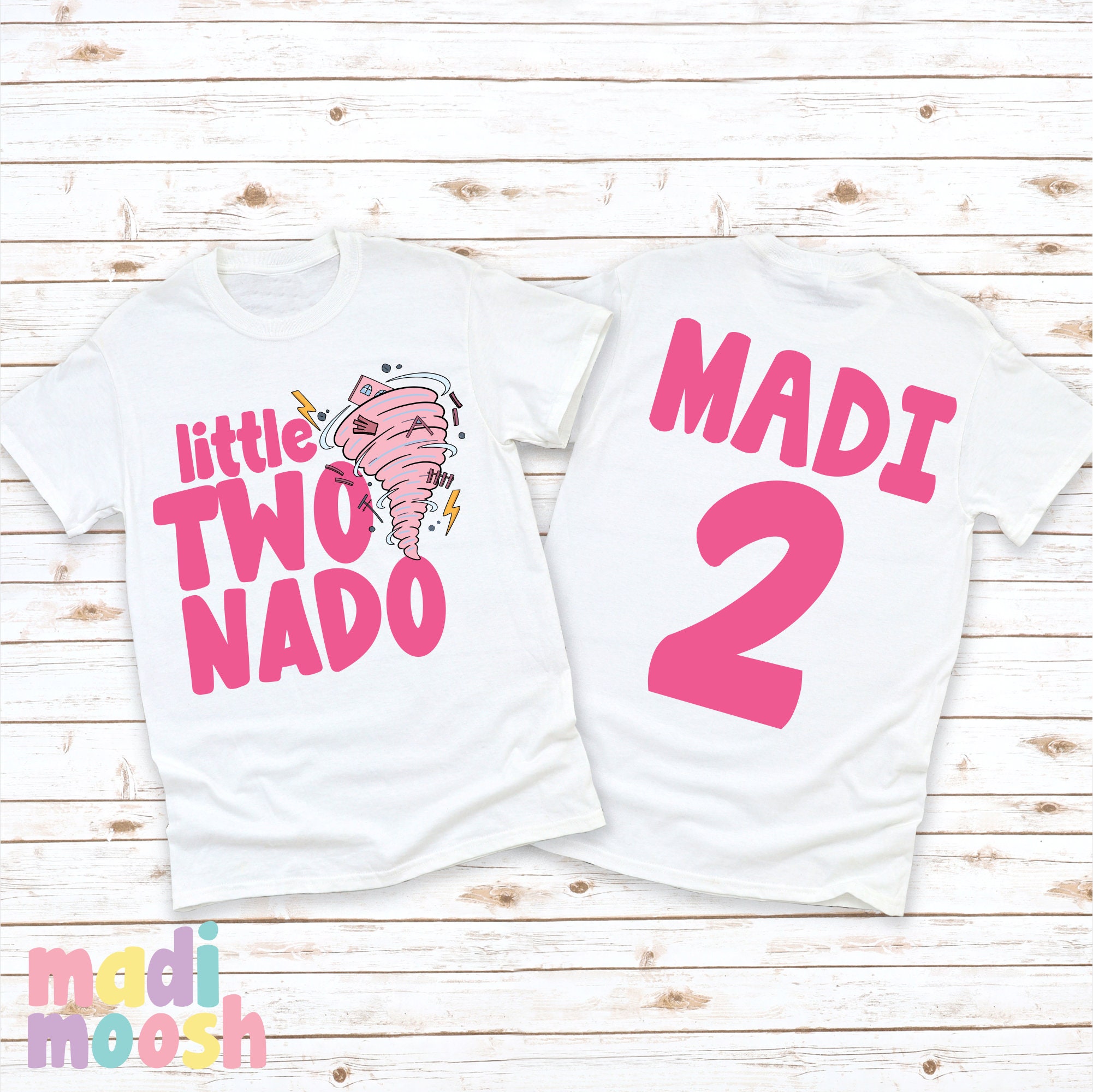 Girls 'Two Nado' 2nd Birthday Shirt: Tornado Tee