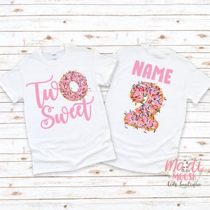 Two Sweet Birthday Shirt | Donut Birthday Shirt | Doughnut Birthday T Shirt | Second Birthday Shirt | Toddler Birthday | Kids Birthday Shirt