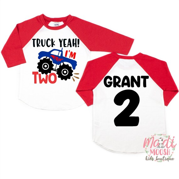 Kids Monster Truck Rally 2nd Birthday Party Shirt - Second Bday Kids Monster Truck Rally 2nd Birthday Party Shirt - Second Bday