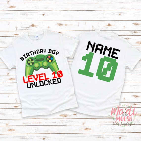 10th Birthday Shirt Level 10 Unlocked Happy Birthday To Me 10th Birthday Shirt Level 10 Unlocked Happy Birthday To Me