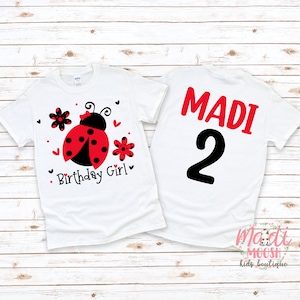 Girls Ladybug Birthday Shirt | Any Age Birthday Shirt | Girls Birthday Shirt | Birthday Girl Tee | Bug Birthday Shirt