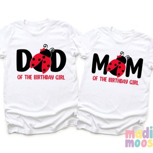 Lady Bug Family Birthday Shirts | Bugs Birthday Shirts | Mom And Dad Lady Bug Birthday Party Shirts | Bug Birthday Tees