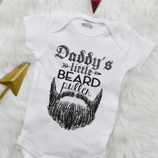 Daddy's Little Beard Puller Onesie® Bodysuit | Baby Bodysuit | Baby Boy Onesie  | Baby Onesie | Baby Boy Outfit | Beard Onesie