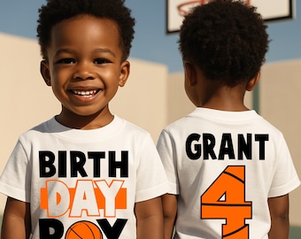 Basketball Birthday Shirt | Custom Age Birthday Shirt | Boys Birthday T-Shirt | Sports Birthday Shirt | Birthday Boy Shirt