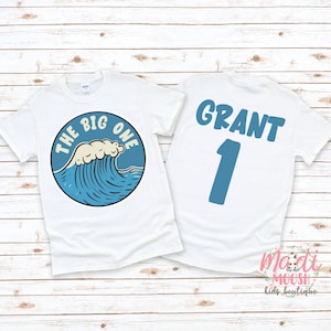 The Big One Surf Birthday Shirt | 1st Birthday Boy Beach Shirt | First Birthday Surf Party Tee | Baby Boy Birthday Shirt