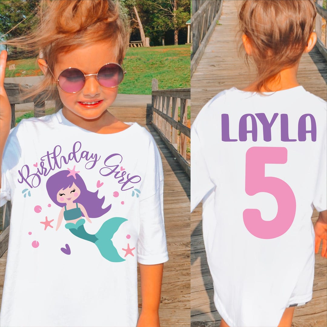Kids Mermaid Birthday Shirt For Girls 5 Tshirt Birthday Girl Kids Mermaid Birthday Shirt For Girls 5 Tshirt Birthday Girl