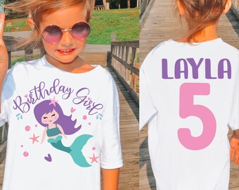 Kids Mermaid Birthday Shirt For Girls 5 Tshirt Birthday Girl Kids Mermaid Birthday Shirt For Girls 5 Tshirt Birthday Girl