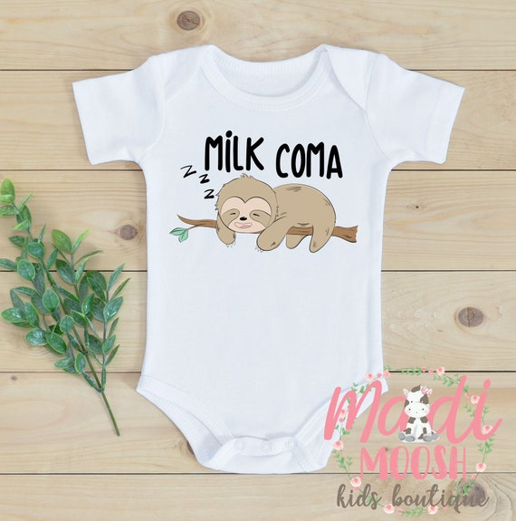 Sloth Onesies® Bodysuit Milk Coma Onesie Cute Baby - Etsy