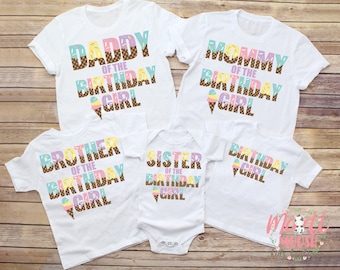 Family Ice Cream Birthday Shirts, Mom Dad Bro Sis Family Ice Cream Birthday Shirts, Matching Ice Cream Birthday Shirts, Girls Birthday Shirt