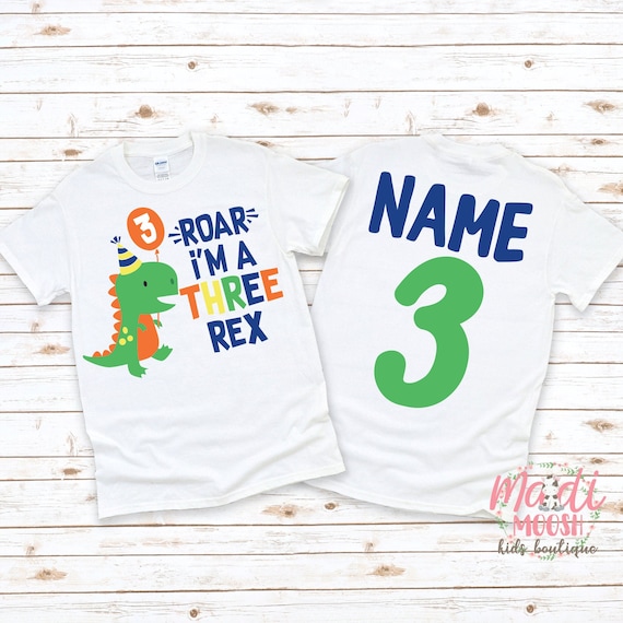 I'm 3, 3rd Birthday Three Rex Shirt I'm 3, 3rd Birthday Three Rex Shirt