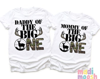 The Big One Birthday Shirts | Deer Hunting Family Matching Shirts | Mom And Dad Hunting Shirt | Family Birthday Tees | Kids Hunting Birthday