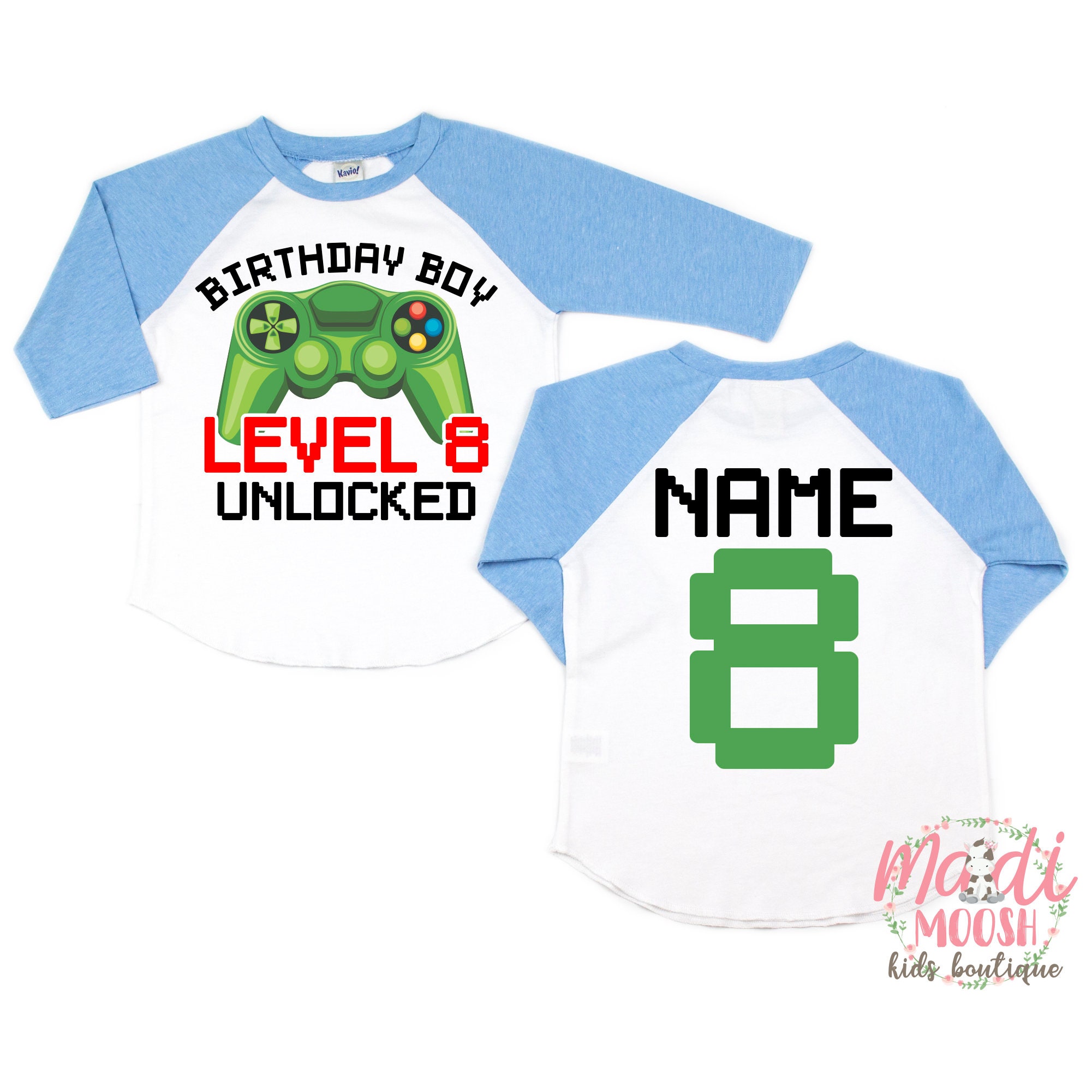 Level Up-Colorful Kids Gaming T-shirt for Girls