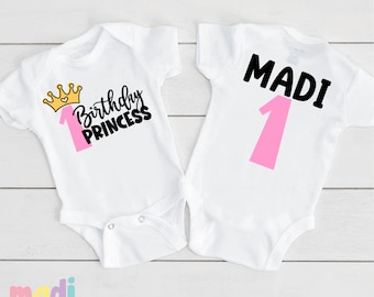 Princess Birthday Onesies® | 1st Birthday Princess Tee | Girls Birthday Shirt | First Birthday Girl Shirt | 1st Birthday Onesies®