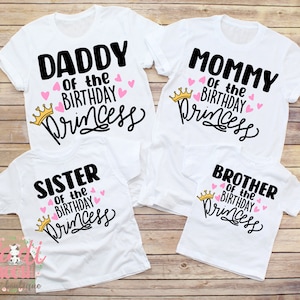 Family Birthday Princess Birthday Shirts, Cute Family Shirts, Matching Family Birthday Shirts, Little Princess Family Birthday Shirts