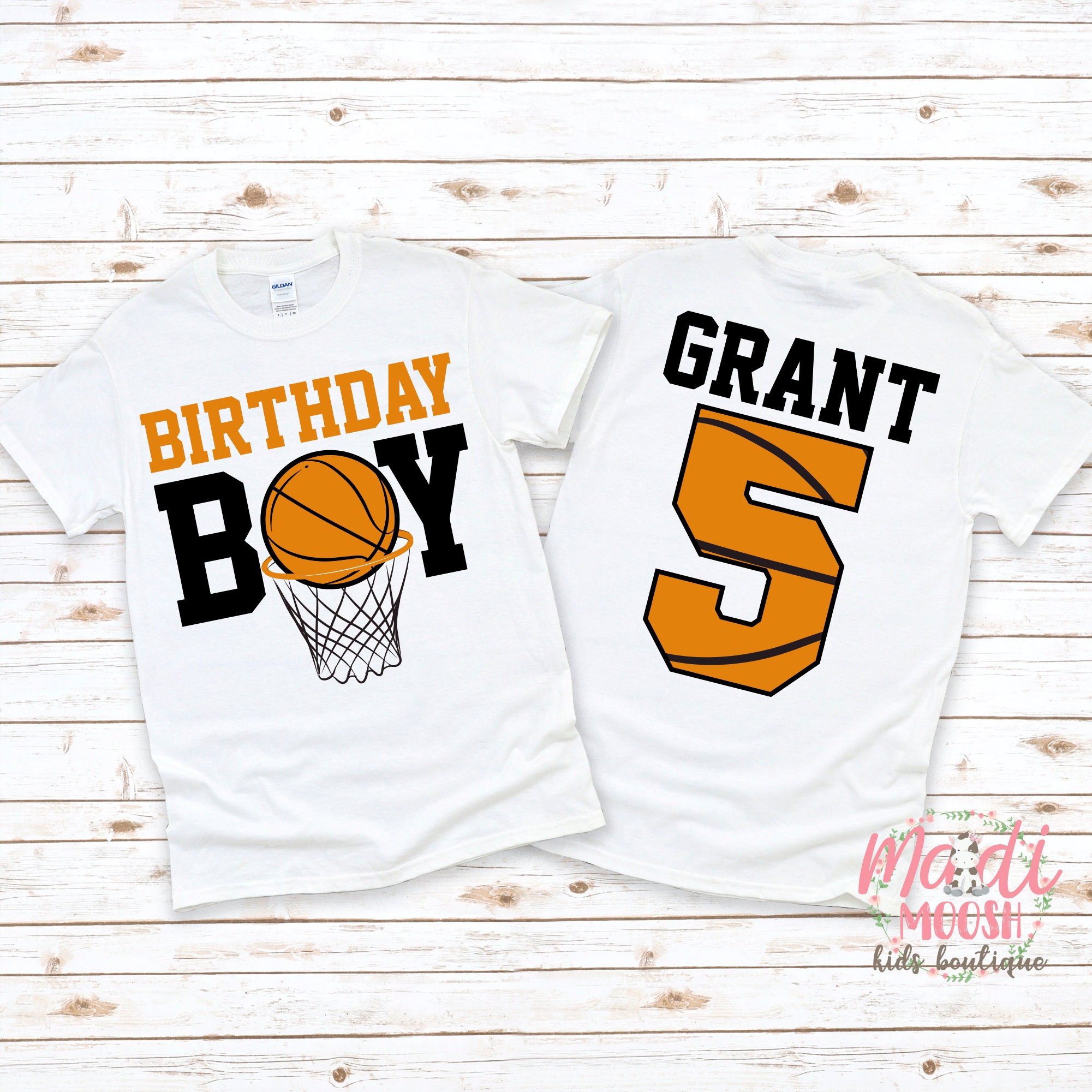 Birthday Boy Basketball T-shirt Custom Age Birthday Shirt - Etsy