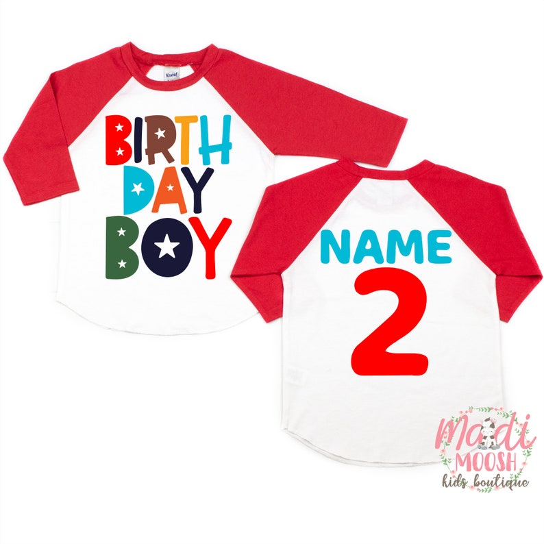 Birthday Boy Shirt Boy's Birthday Shirt ANY AGE Etsy