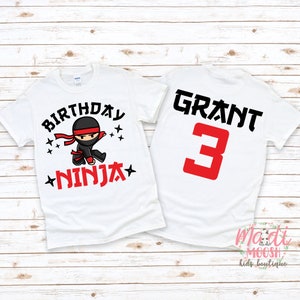 Boys Ninja Birthday Shirt | Any Age Birthday Shirt | Birthday Boys T-Shirt | Boys Birthday Shirt | Karate Birthday Tee
