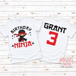 Boys Personalized Ninja Theme Birthday Shirt | Any Age Personalized Birthday Shirt  | Boys Birthday Shirt | Karate Birthday