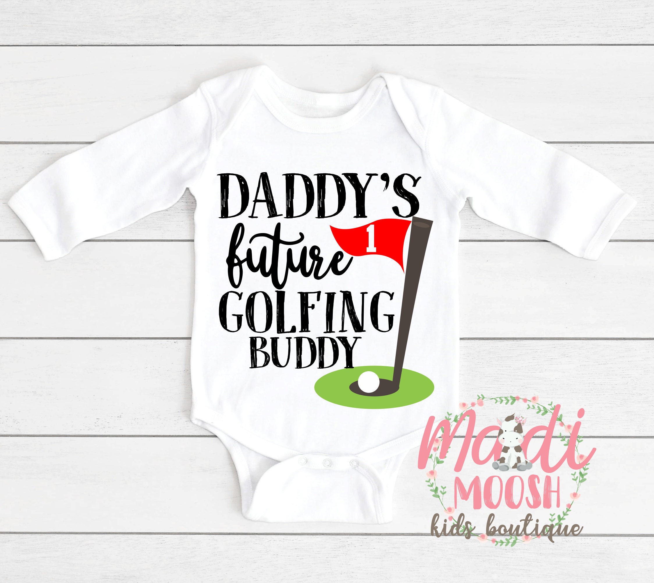 Auntie's Golfing Buddy Baby Onesie Shirt Aunt Shower Gift Newborn Clothes Gerber 