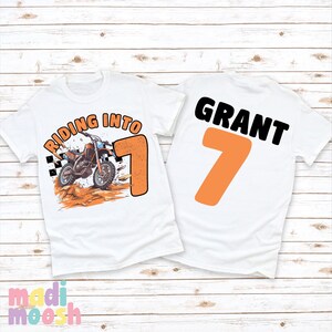 Motocross 7th Birthday Shirt: Motorcycle Dirt Bike Party
