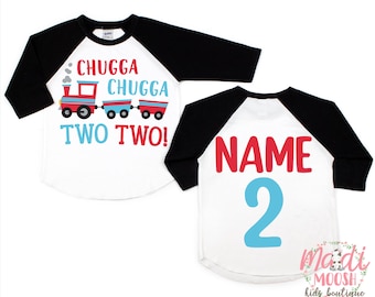 Train Birthday Shirt | 2nd Birthday Shirt | Choo Choo I'm Two Birthday Shirt | Toot Toot I'm Two Birthday Shirt | Boys Birthday Shirt