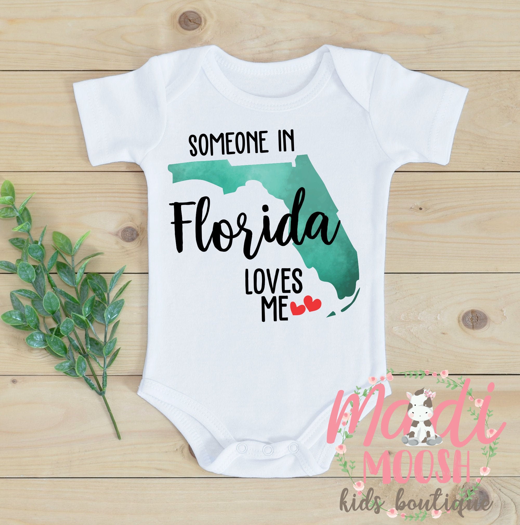 Florida Love Baby Onesie Florida Love Baby Onesie