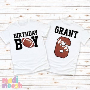 Football Birthday Boy Tee | Sports Theme Birthday Shirt | Boys Birthday Tee | Any age  Birthday Tee