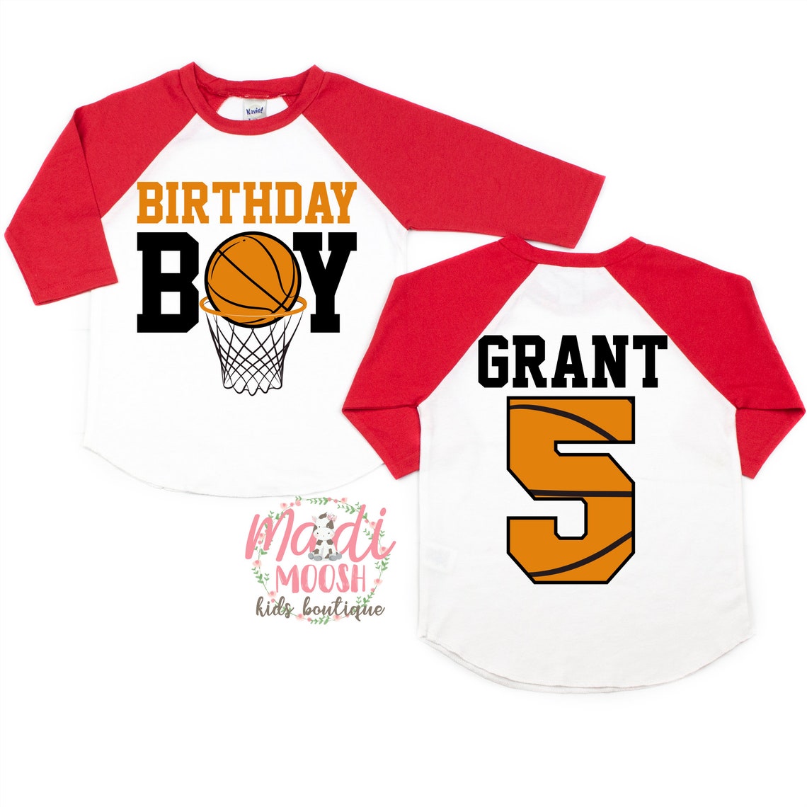 Birthday Boy Basketball TShirt Custom Age Birthday Shirt Etsy