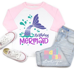 Mermaid Birthday Shirt | Birthday Mermaid Shirt | Any Age Birthday Shirt | GIrls Birthday Shirt | Birthday Girl Shirt