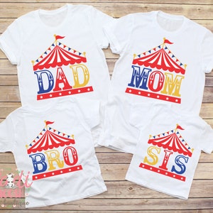 Matching Family Circus Birthday Theme Shirt, Mom And Dad Circus Shirt, Matching Family Birthday Shirts, Family Birthday Shirts