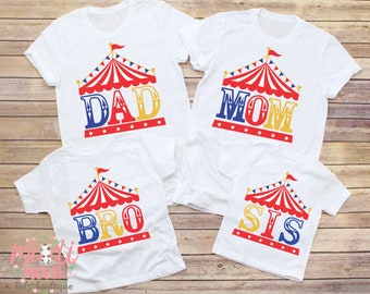 Circus Birthday Shirt, Mom And Dad Circus Shirt, Matching Family Birthday Shirts, Family Birthday Shirts