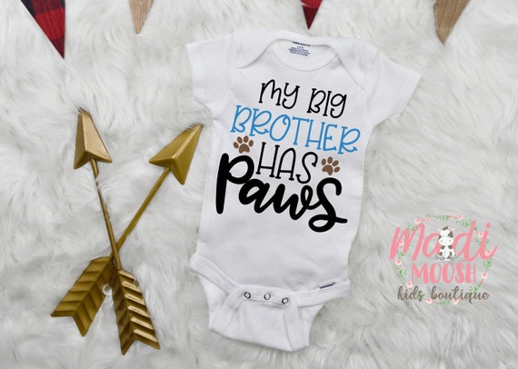 my big brother has paws onesie