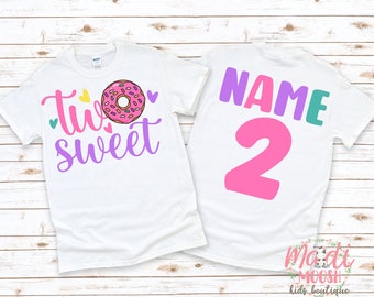 Donut Birthday Shirt | 2nd Birthday Shirt | Two Sweet Donut Birthday Shirt | Second Birthday Shirt | Donut Birthday | Kids Birthday Shirt