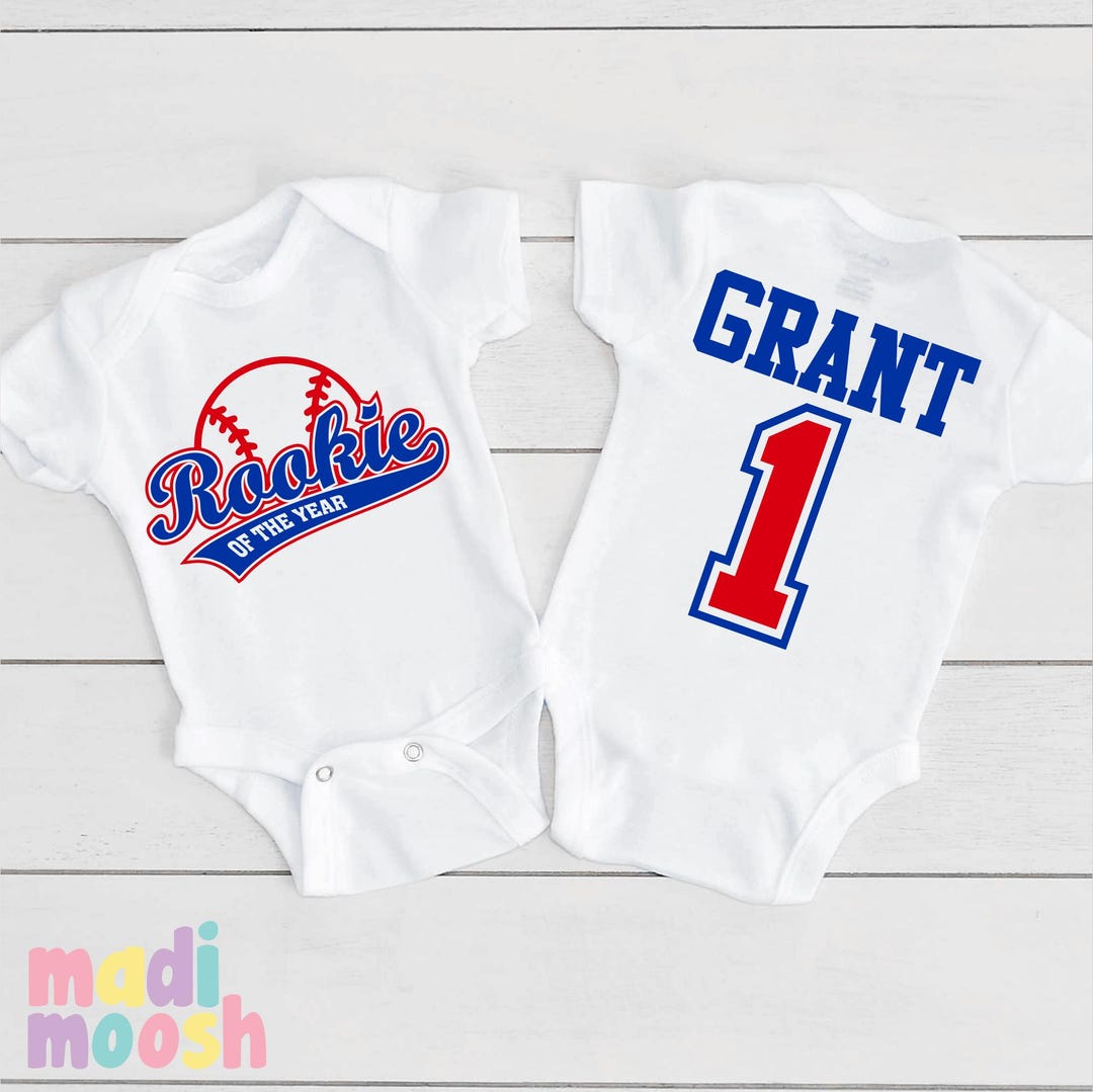 Baseball Rookie of the Year 1st Birthday Onesie® - Personalized First ...