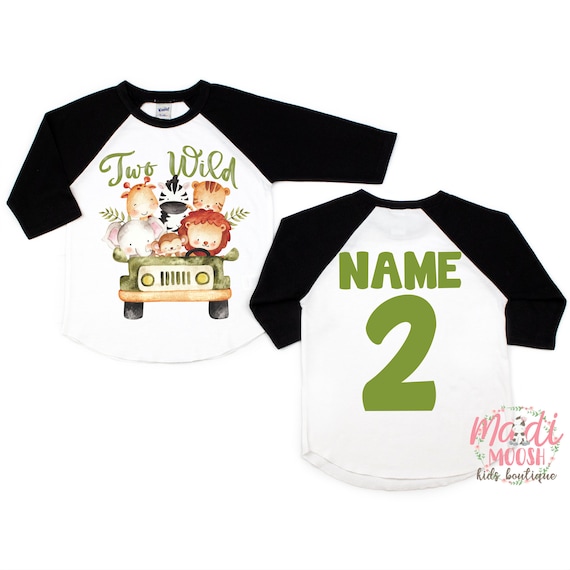 Born Two Be Wild Toddler Short Sleeve Tee | 2nd Birthday Shirt | Two Year Old | Born To Be Wild Shirt | Toddler Shirt | Two Birthday Shirt