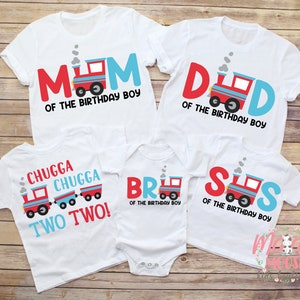 Family Chugga Two Two Matching Train Birthday Shirt, Boys Birthday Shirt, Matching Family Birthday Shirts, Chugga Chugga Two Two Birthday