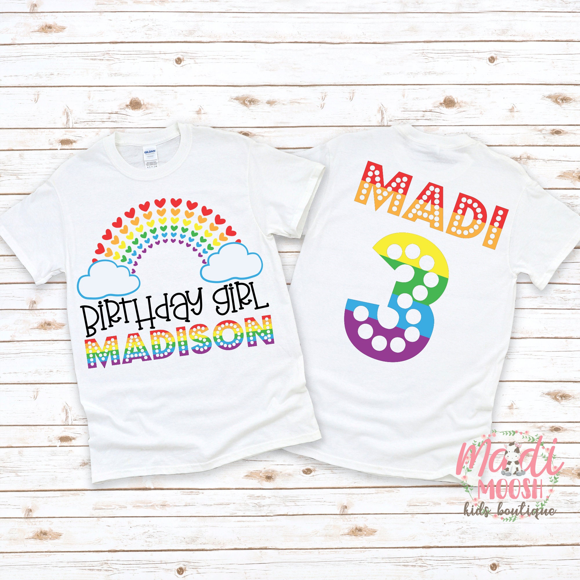 Rainbow Kids For kids Birthday T-Shirt 