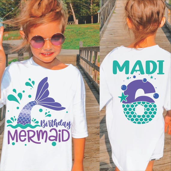 Birthday Mermaid Girl Tshirt Birthday Mermaid Girl Tshirt