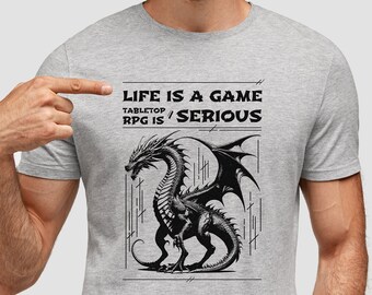Tabletop RPG Dragon Shirt, Fantasy T-Shirt, Wizard Tee, Paladin Gifts, Rogue Gaming Shirts, Board Game Master, Nerd Gamer Gift