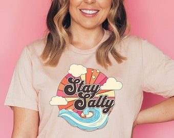 Stay Salty T-Shirt, POTS Syndrome Awareness Funny Shirt, Postural Tachycardia Warrior, Long Covid Chronic Illness Gift, Surfing, Surfer Tee