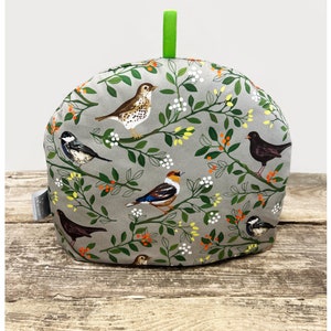 In The Woods  -  British birds - Handmade Tea cosy - 4 cup teapot warmer.
