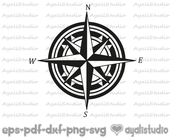 Compass Svg Compass Cut File Nautical Svg Nautical Cut Etsy