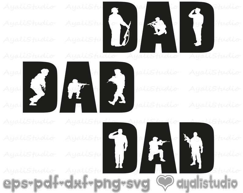 Download Soldier Dad SVG Dad SVG Fathers Day SVG Soldier Svg Files | Etsy