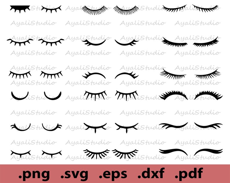 Download Eyelash svg Eyelash vector Eyelash cut file Lashes svg | Etsy