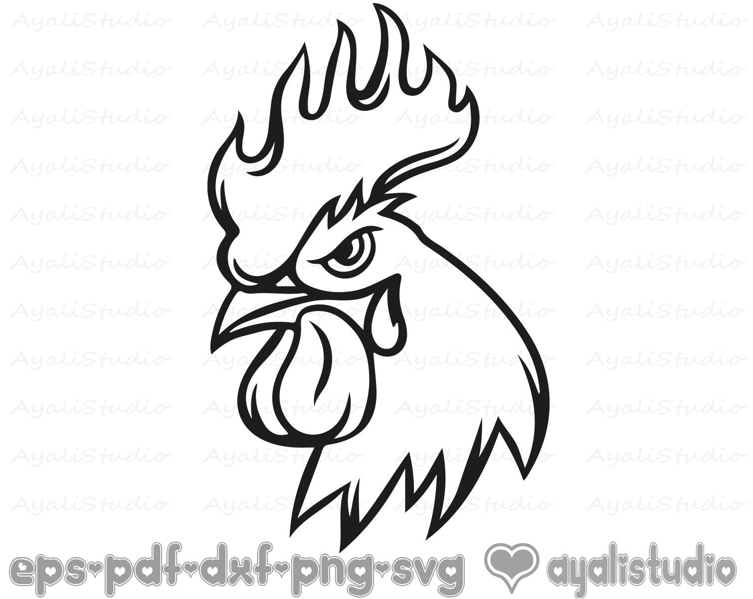 ROOSTER SVG chicken svg rooster clipart rooster svg file | Etsy