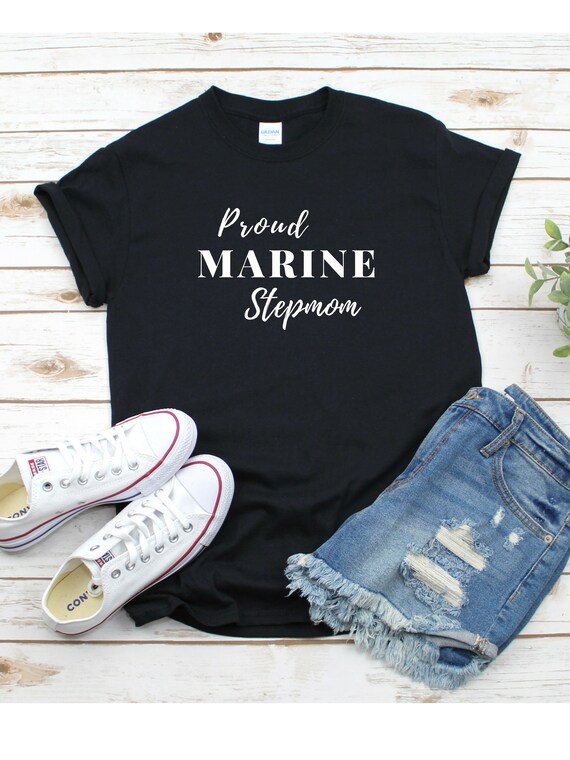 Proud Marine Stepmom Short Sleeve T Shirt, Proud Marine Mom Shirt, Marine Stepmom t shirt, Marine Family Shirt Proud Marine Stepmom Short Sleeve T Shirt, Proud Marine Mom Shirt, Marine Stepmom t shirt, Marine Family Shirt