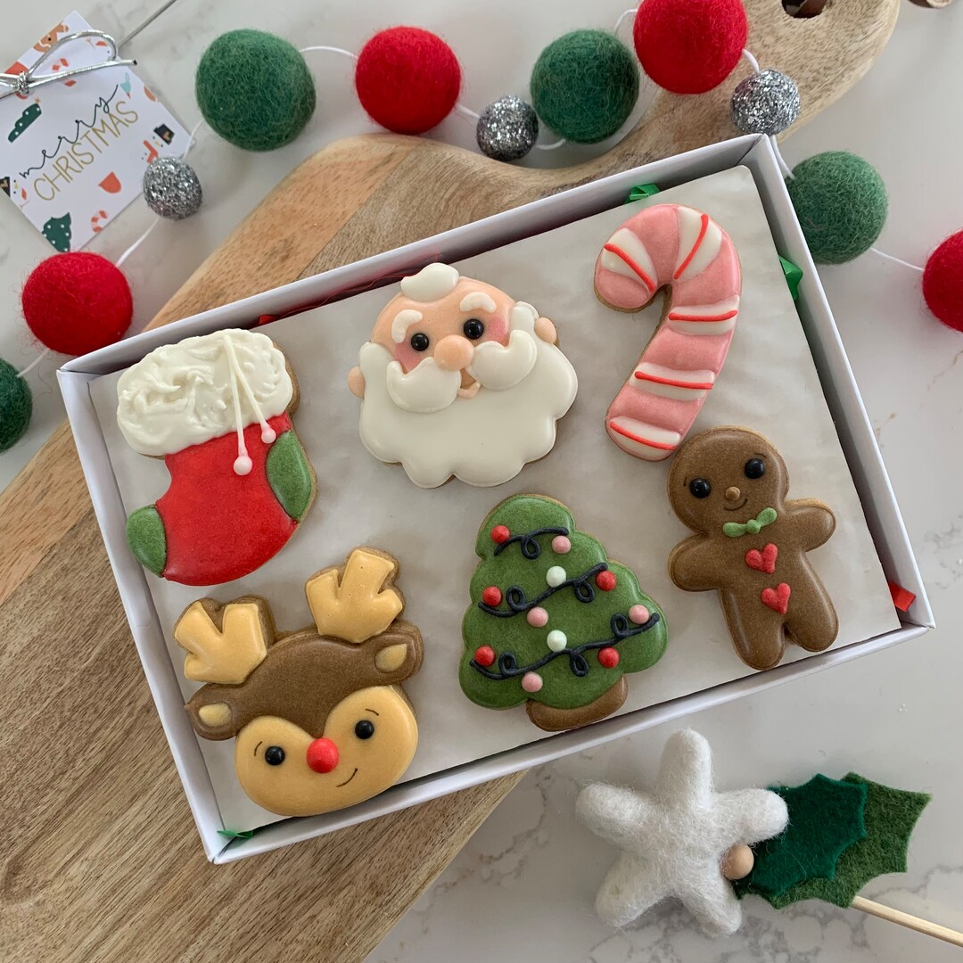 Christmas Biscuits, Christmas Cookies, Christmas Gift Box, Mini Cookies