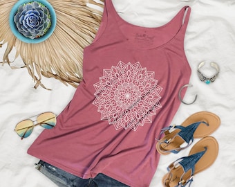 Womens Tank Tops Lotus Flower Tank Bella Flowy 5 colors