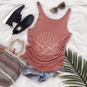 Cloud Sunrise Extra Flowy Womens Tank Top - CS12P