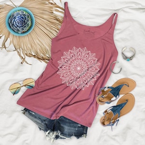 Womens Mandala Design Flowy Tank Top - MD12P